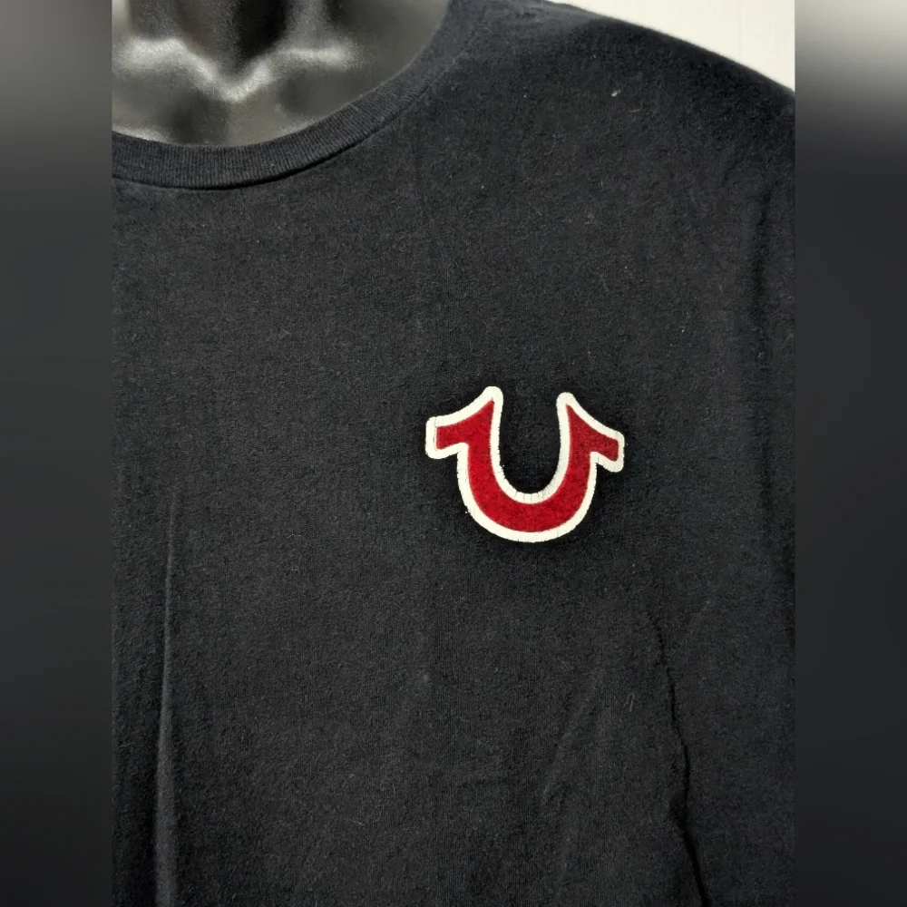 Men's Classic Logo True Religion Black T Shirt Size XL